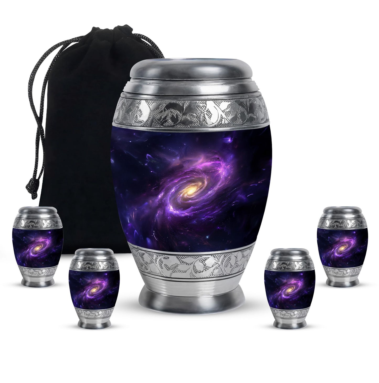 Personalized Galaxy Cremation Urn for Women - 10-inch, 200 cu in - Yatskia