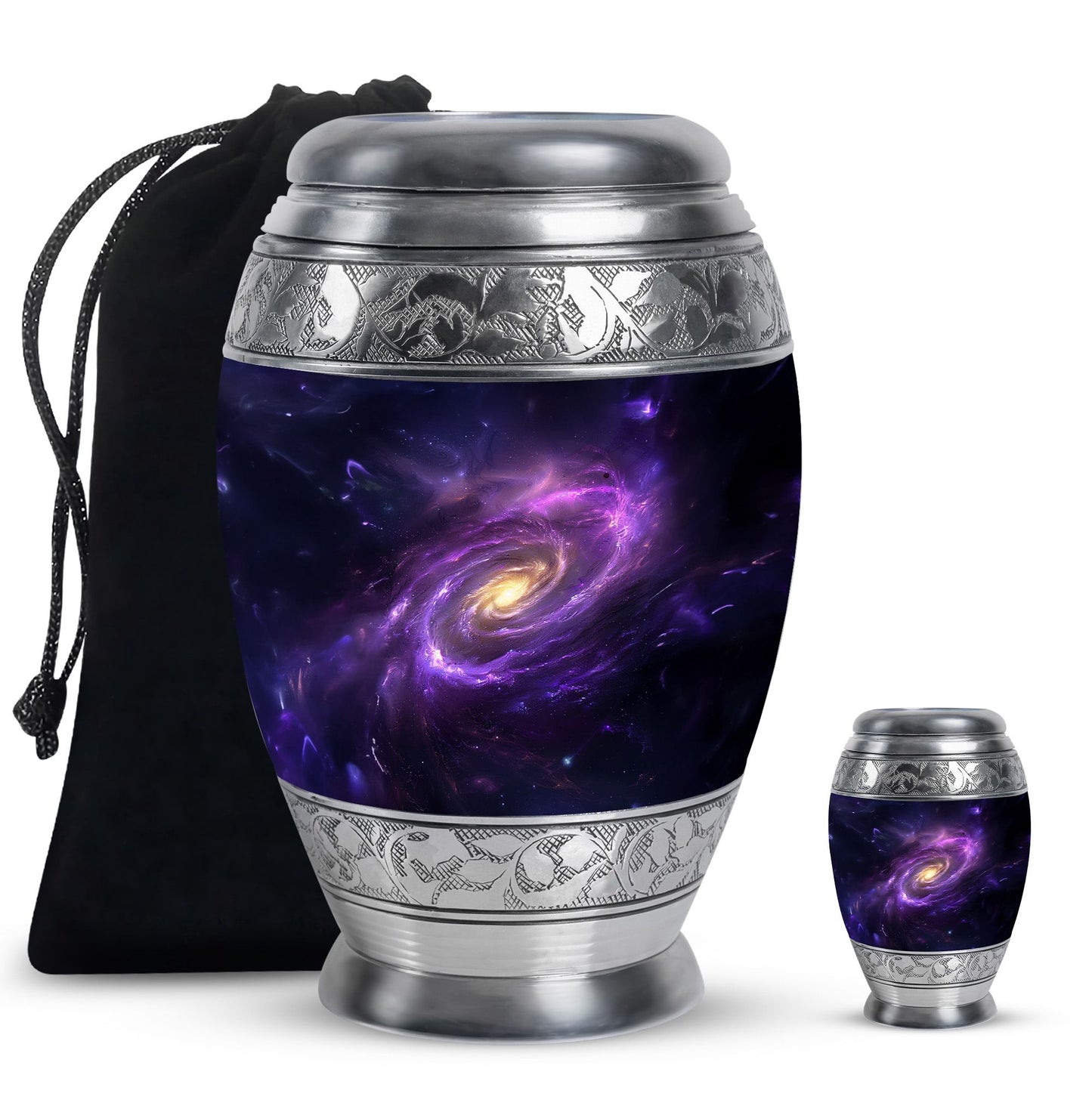 Personalized Galaxy Cremation Urn for Women - 10-inch, 200 cu in - Yatskia