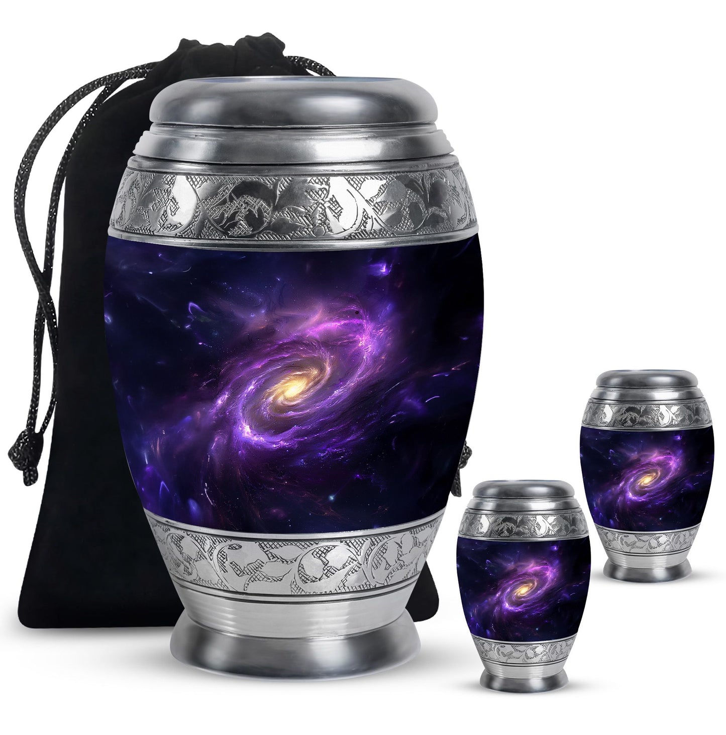 Personalized Galaxy Cremation Urn for Women - 10-inch, 200 cu in - Yatskia