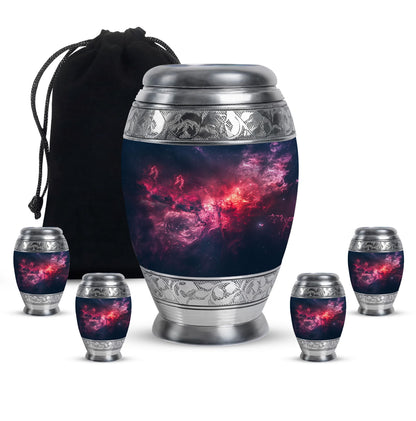 Personalized Galaxy Cremation Urn for Men - 10-inch, 200 cu in - Yatskia
