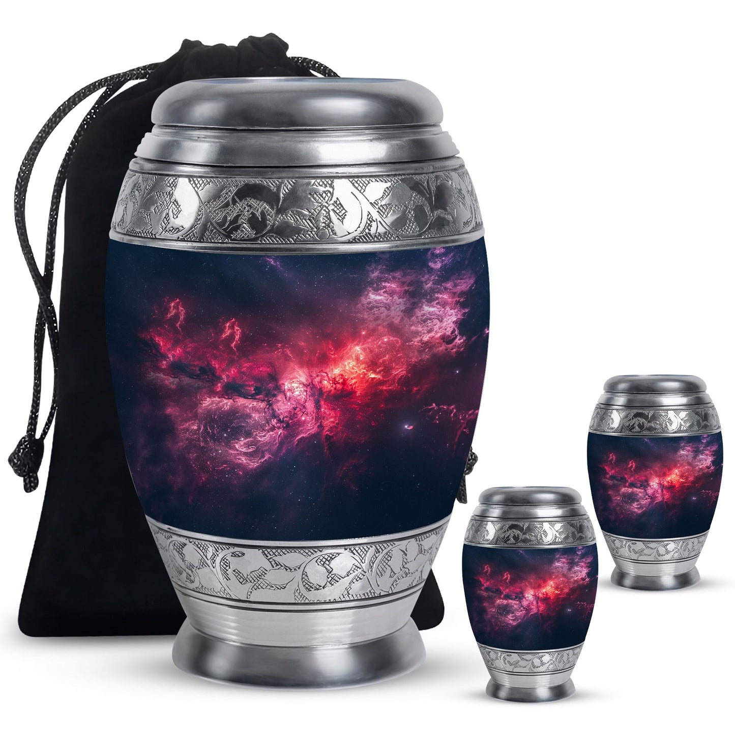 Personalized Galaxy Cremation Urn for Men - 10-inch, 200 cu in - Yatskia
