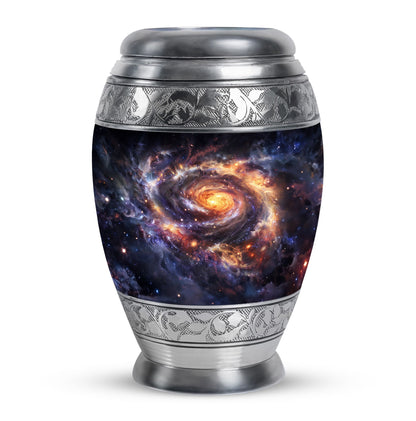 Personalized Galaxy Cremation Urn for Loved One - 10-inch, 200 cu in - Yatskia