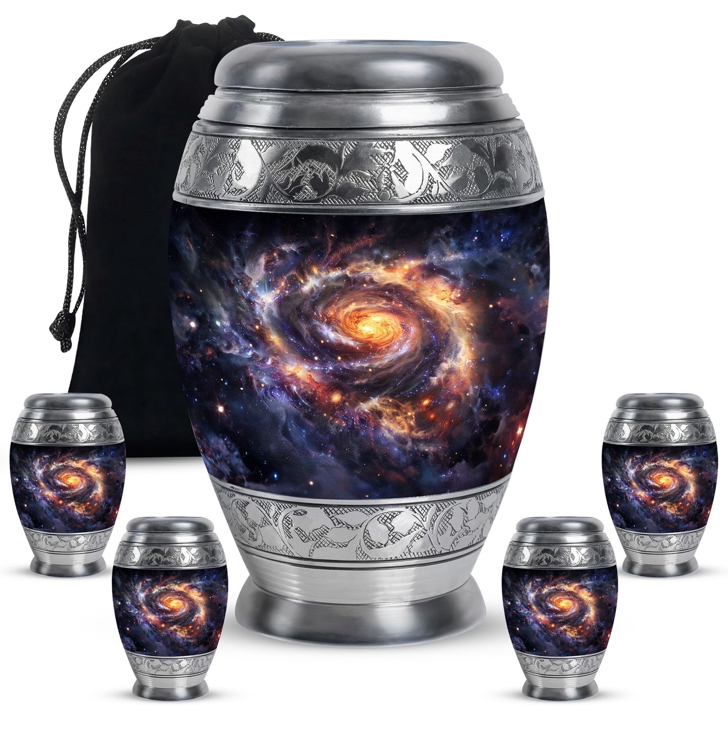 Personalized Galaxy Cremation Urn for Loved One - 10-inch, 200 cu in - Yatskia