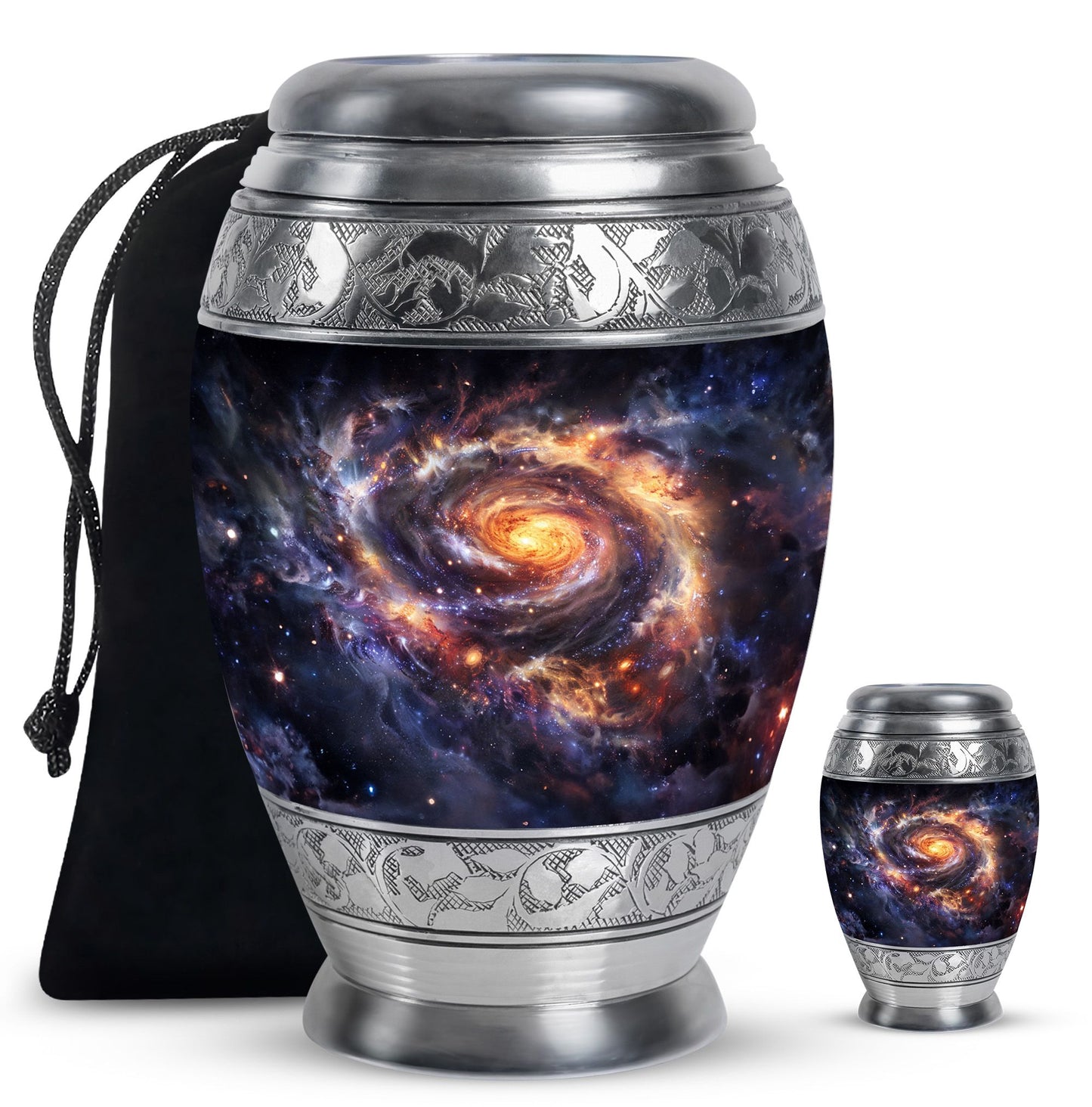 Personalized Galaxy Cremation Urn for Loved One - 10-inch, 200 cu in - Yatskia