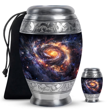 Personalized Galaxy Cremation Urn for Loved One - 10-inch, 200 cu in - Yatskia