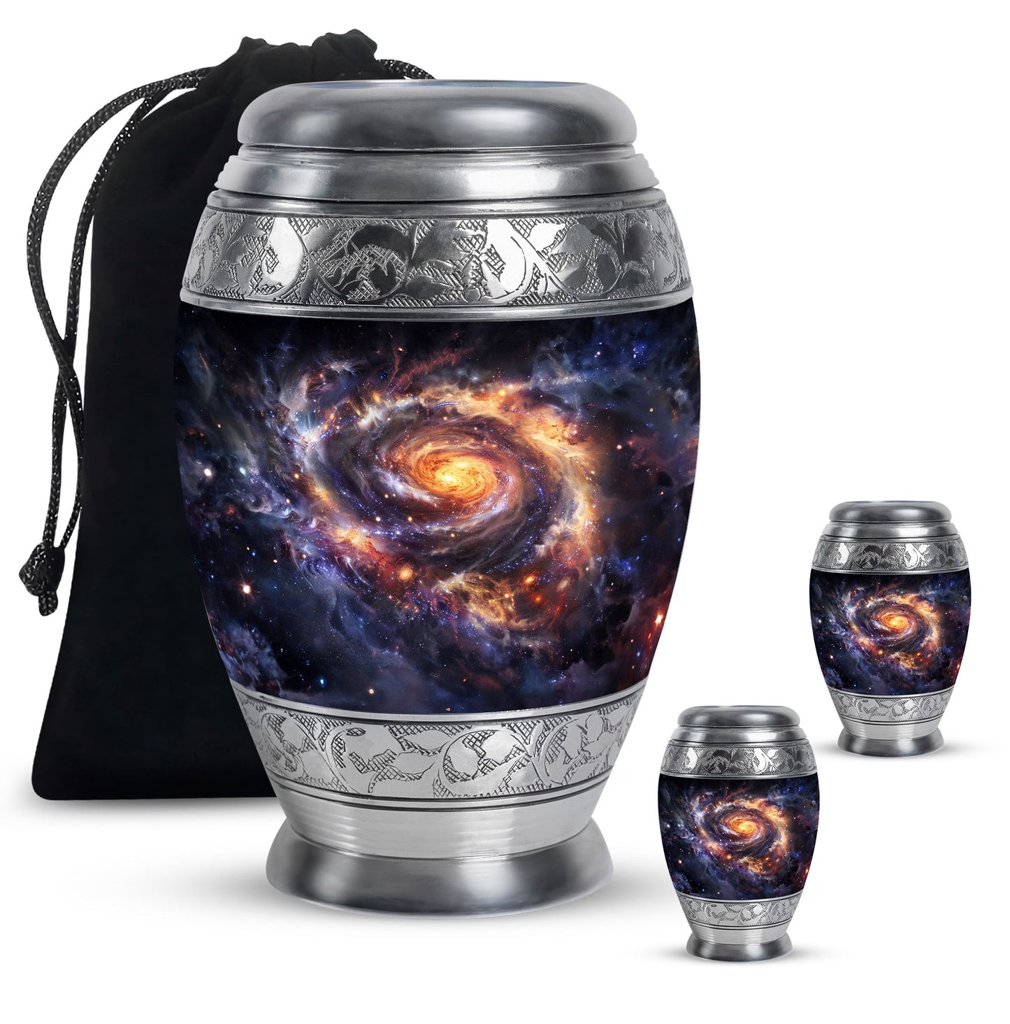 Personalized Galaxy Cremation Urn for Loved One - 10-inch, 200 cu in - Yatskia