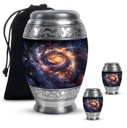 Personalized Galaxy Cremation Urn for Loved One - 10-inch, 200 cu in - Yatskia
