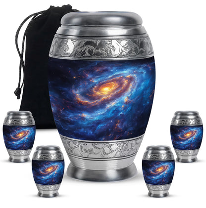 Personalized Galaxy Cremation Urn for Men & Women - 10-inch, 200 cu in - Yatskia