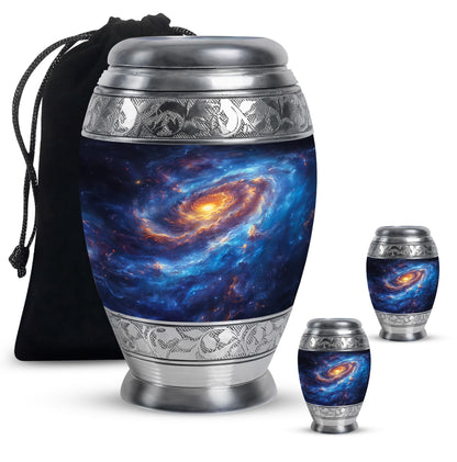 Personalized Galaxy Cremation Urn for Men & Women - 10-inch, 200 cu in - Yatskia