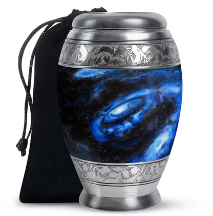 Personalized Galaxy Cremation Urn for Men - 10-inch, 200 cu in - Yatskia