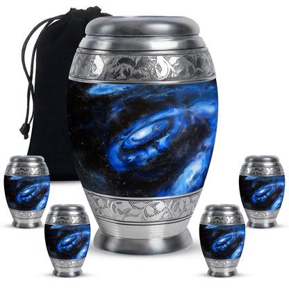 Personalized Galaxy Cremation Urn for Men - 10-inch, 200 cu in - Yatskia