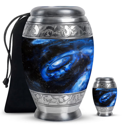 Personalized Galaxy Cremation Urn for Men - 10-inch, 200 cu in - Yatskia