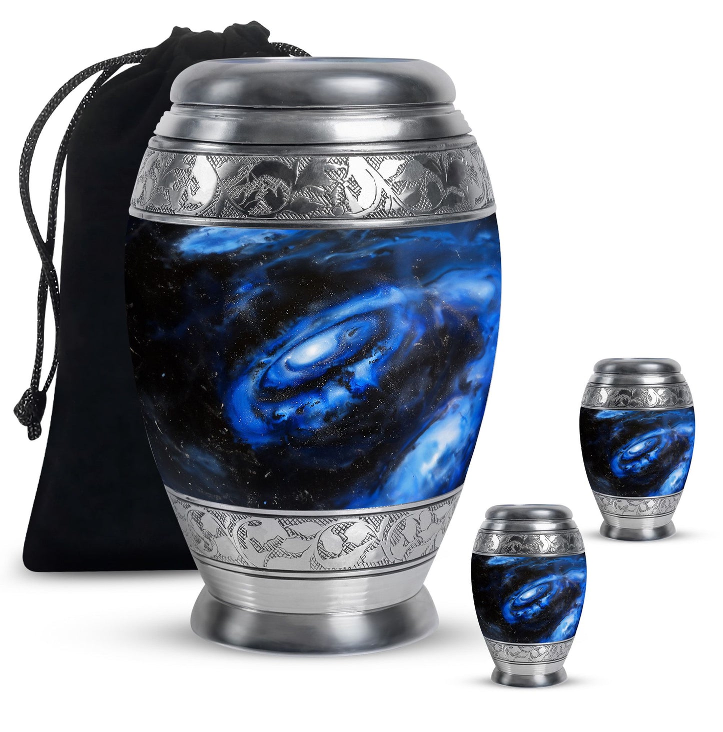 Personalized Galaxy Cremation Urn for Men - 10-inch, 200 cu in - Yatskia