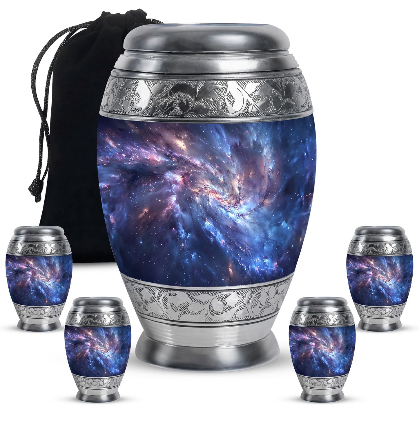Personalized Galaxy Cremation Urn for Men - 10-inch, 200 cu in - Yatskia