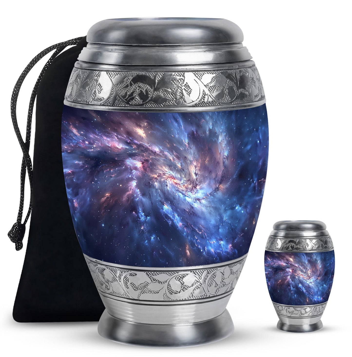 Personalized Galaxy Cremation Urn for Men - 10-inch, 200 cu in - Yatskia