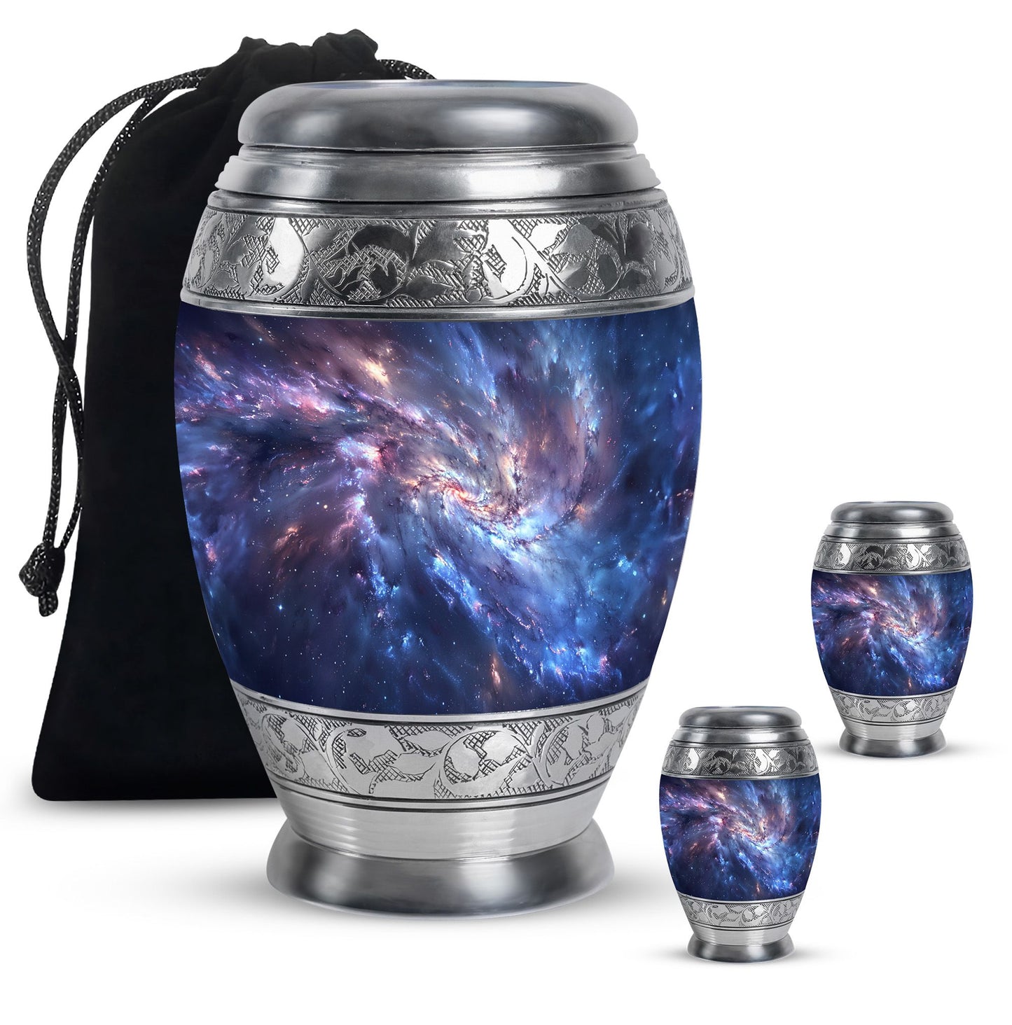 Personalized Galaxy Cremation Urn for Men - 10-inch, 200 cu in - Yatskia