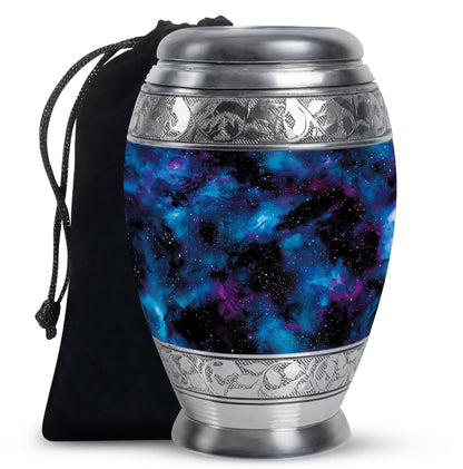 Personalized Galaxy Cremation Urn for Loved One - 10-inch, 200 cu in - Yatskia