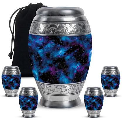 Personalized Galaxy Cremation Urn for Loved One - 10-inch, 200 cu in - Yatskia