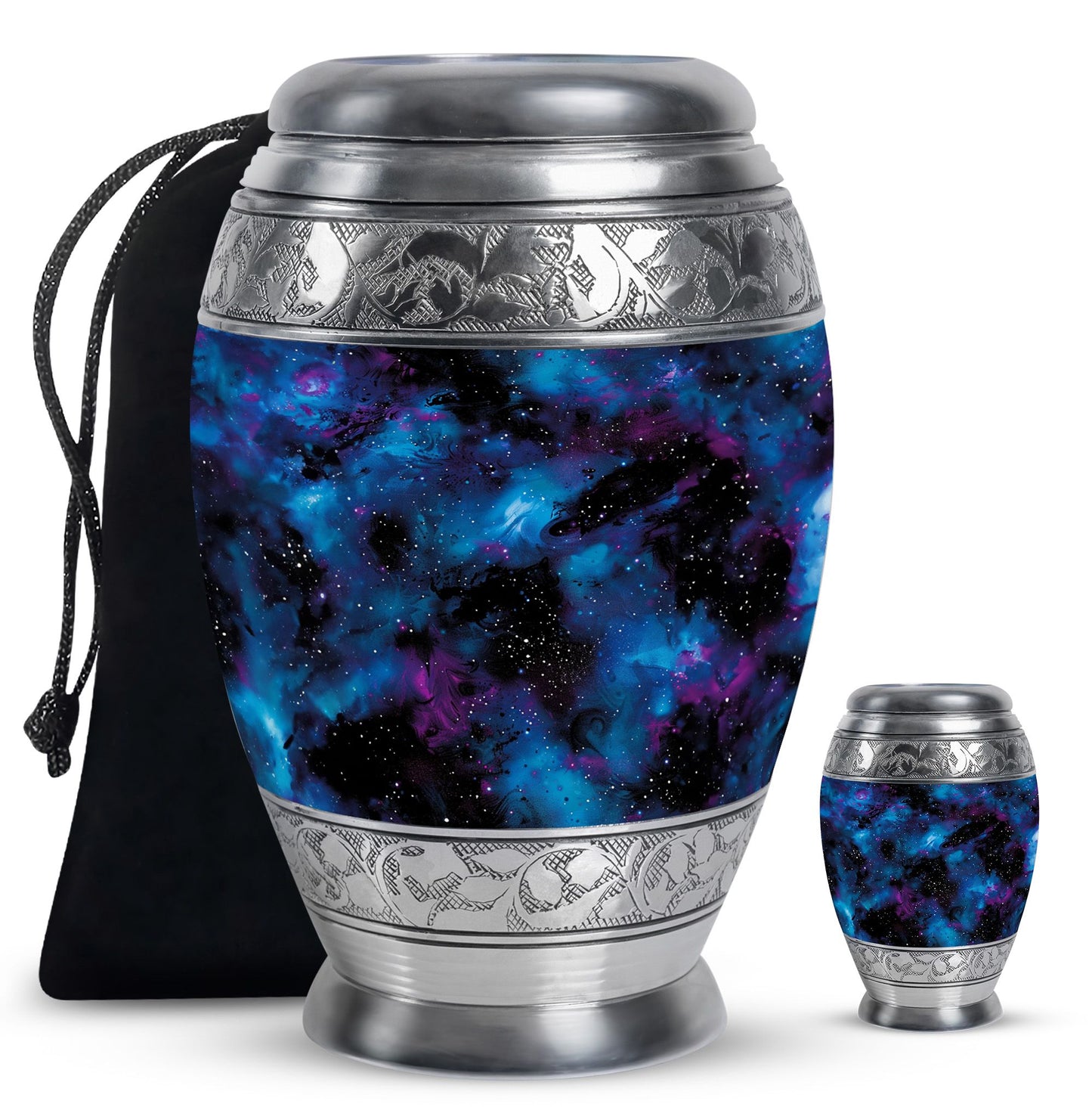 Personalized Galaxy Cremation Urn for Loved One - 10-inch, 200 cu in - Yatskia