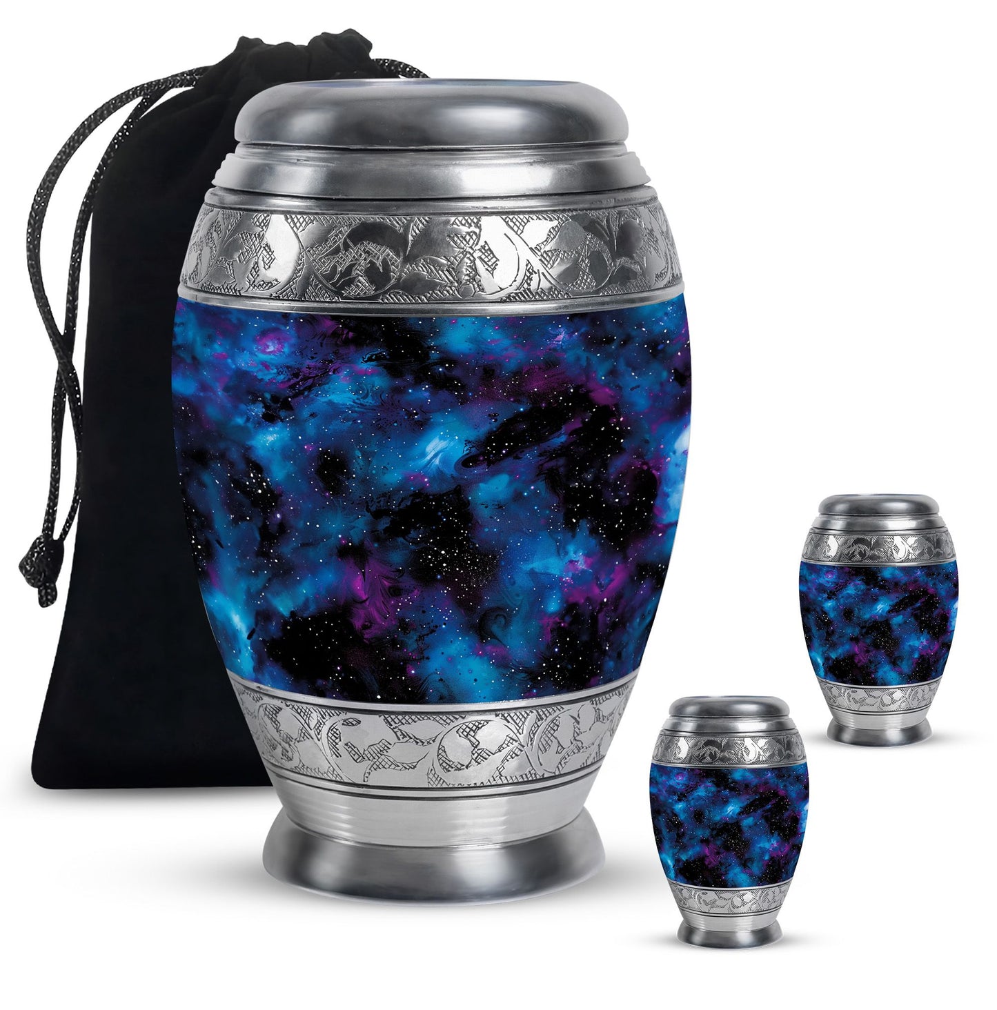 Personalized Galaxy Cremation Urn for Loved One - 10-inch, 200 cu in - Yatskia