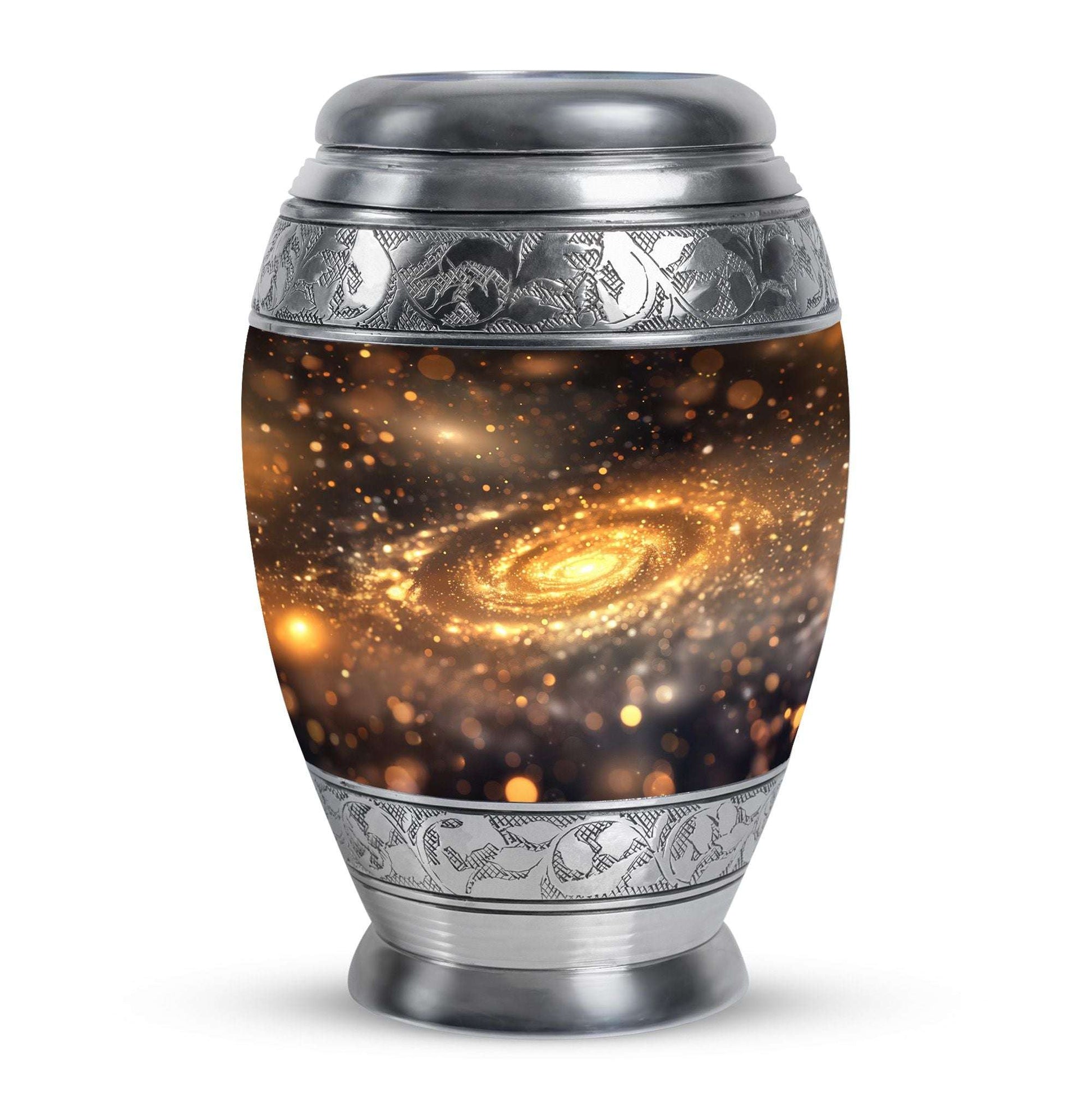 Beautiful Galaxy Decorative Funeral Urn - Burial Urns For Adult Human Ashes
