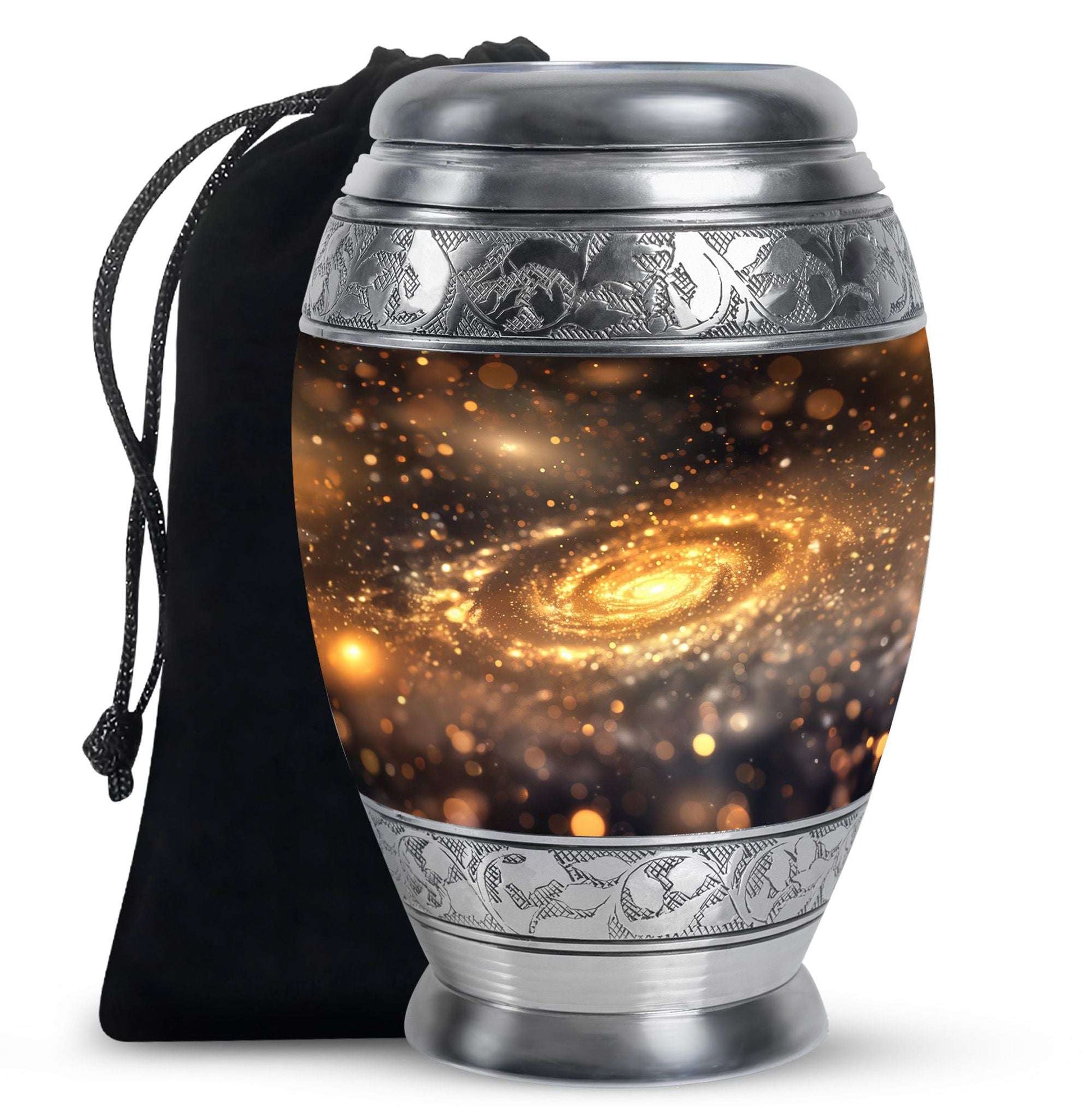 Beautiful Galaxy Decorative Funeral Urn - Burial Urns For Adult Human Ashes