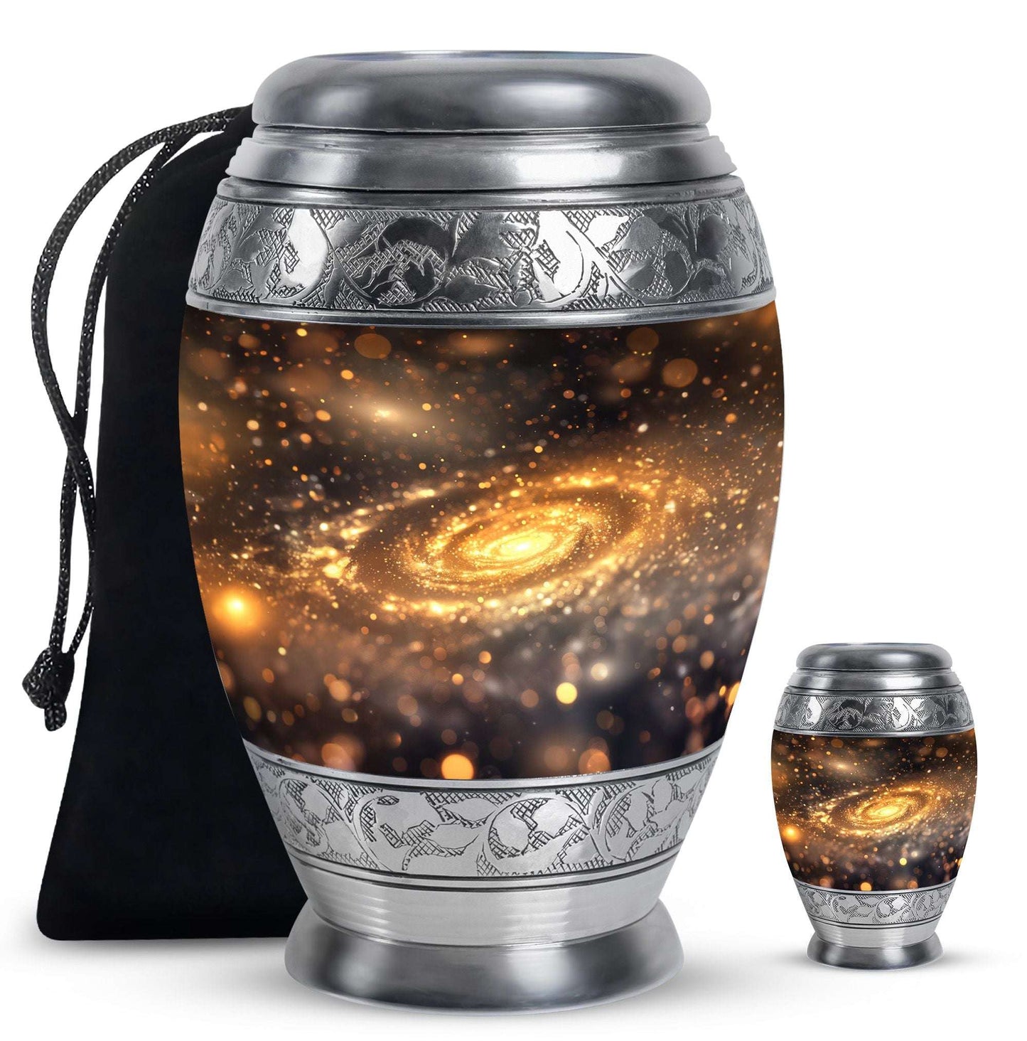 Beautiful Galaxy Decorative Funeral Urn - Burial Urns For Adult Human Ashes