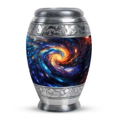Personalized Galaxy Keepsake Urn for Loved One - 10-inch, 200 cu in - Yatskia