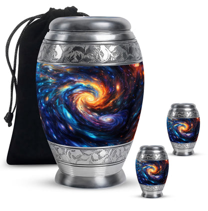 Personalized Galaxy Keepsake Urn for Loved One - 10-inch, 200 cu in - Yatskia