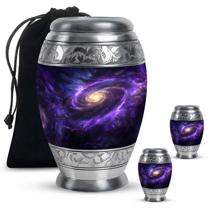 Galaxy Theme Large Urn With 2 Keepsake Urn