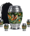 Cardinal Bird Theme Large Urn With 4 Keepsake Urn
