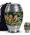 Cardinal Bird Theme Large Urn With 1 Keepsake Urn