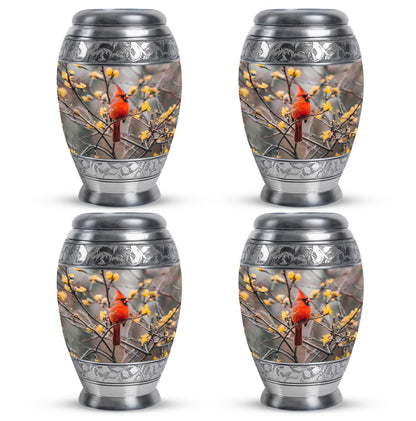 Cardinal Bird Theme 3 Inch Keepsake Pack of 4