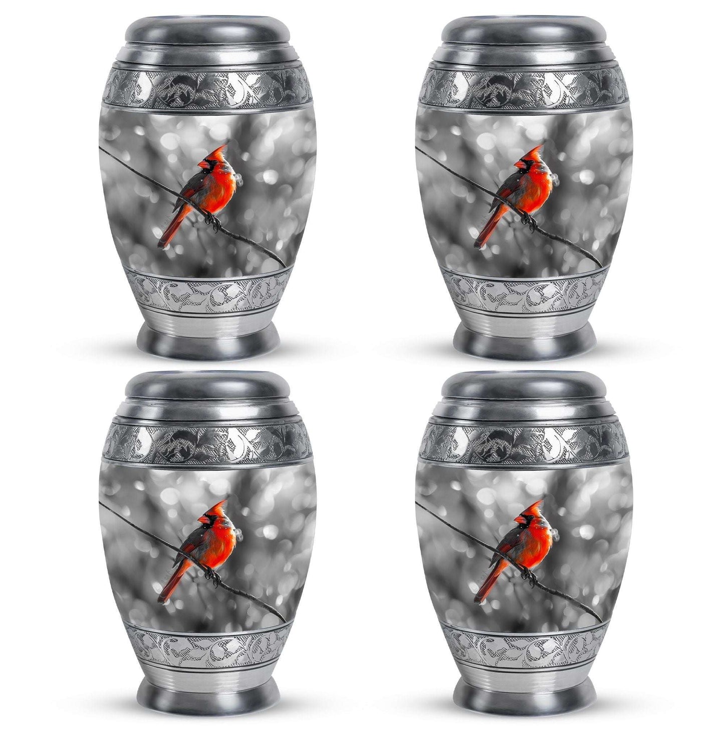 Cardinal Bird Theme 3 Inch Keepsake Pack of 4