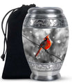 Cardinal Bird Theme Large Urn 10 Inch