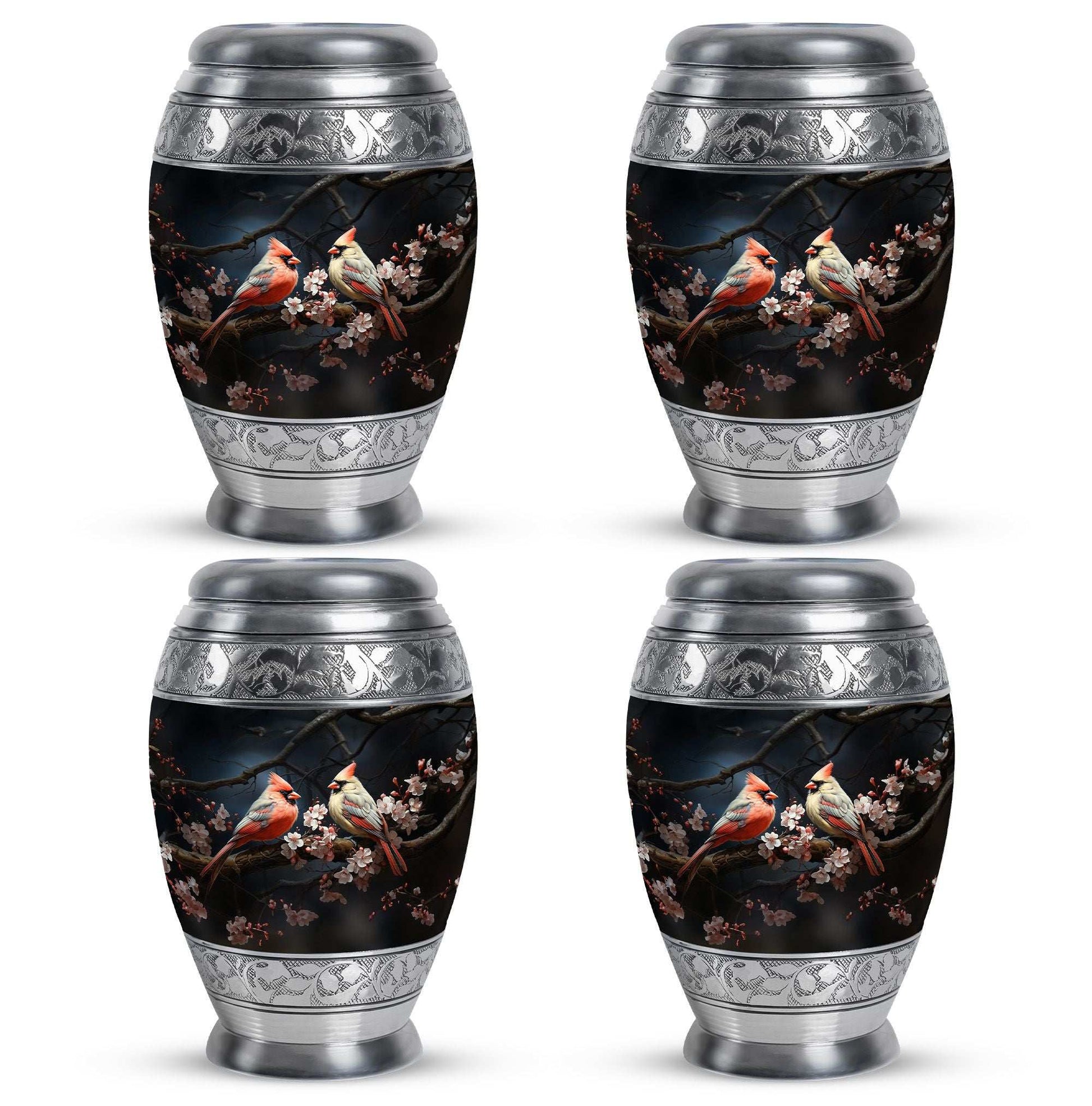 Cardinal Bird Theme 3 Inch Keepsake Pack of 4