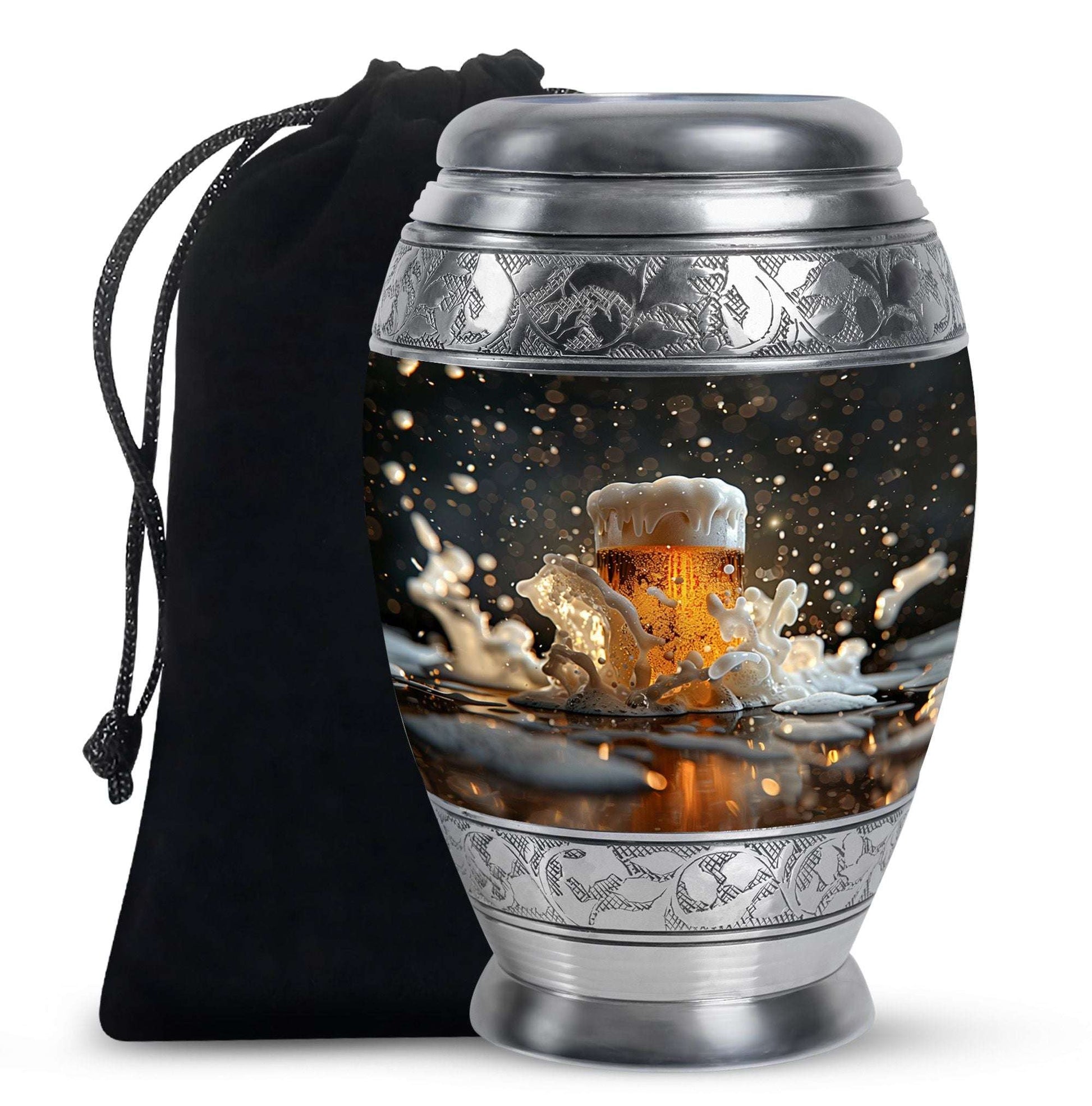 Beer Theme Large Urn 10 Inch