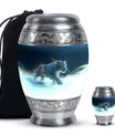 Tiger Theme Large Urn With 1 Keepsake Urn