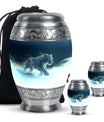 Tiger Theme Large Urn With 2 Keepsake Urn
