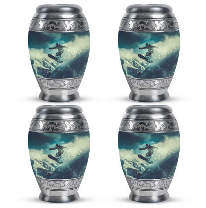 Snowboarding Theme 3 Inch Keepsake Pack of 4