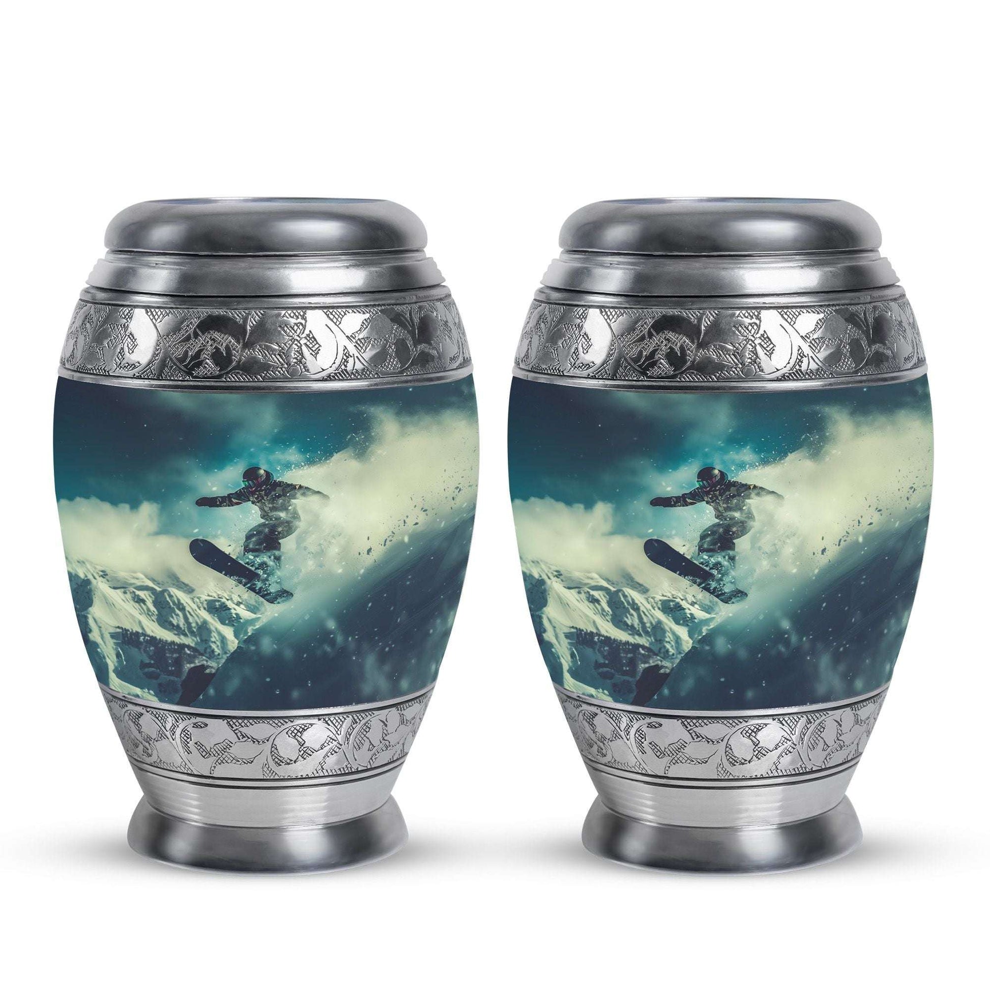 Snowboarding Theme 3 Inch Keepsake Pack of 2