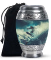 Snowboarding Theme Large Urn 10 Inch