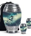 Snowboarding Theme Large Urn With 2 Keepsake Urn