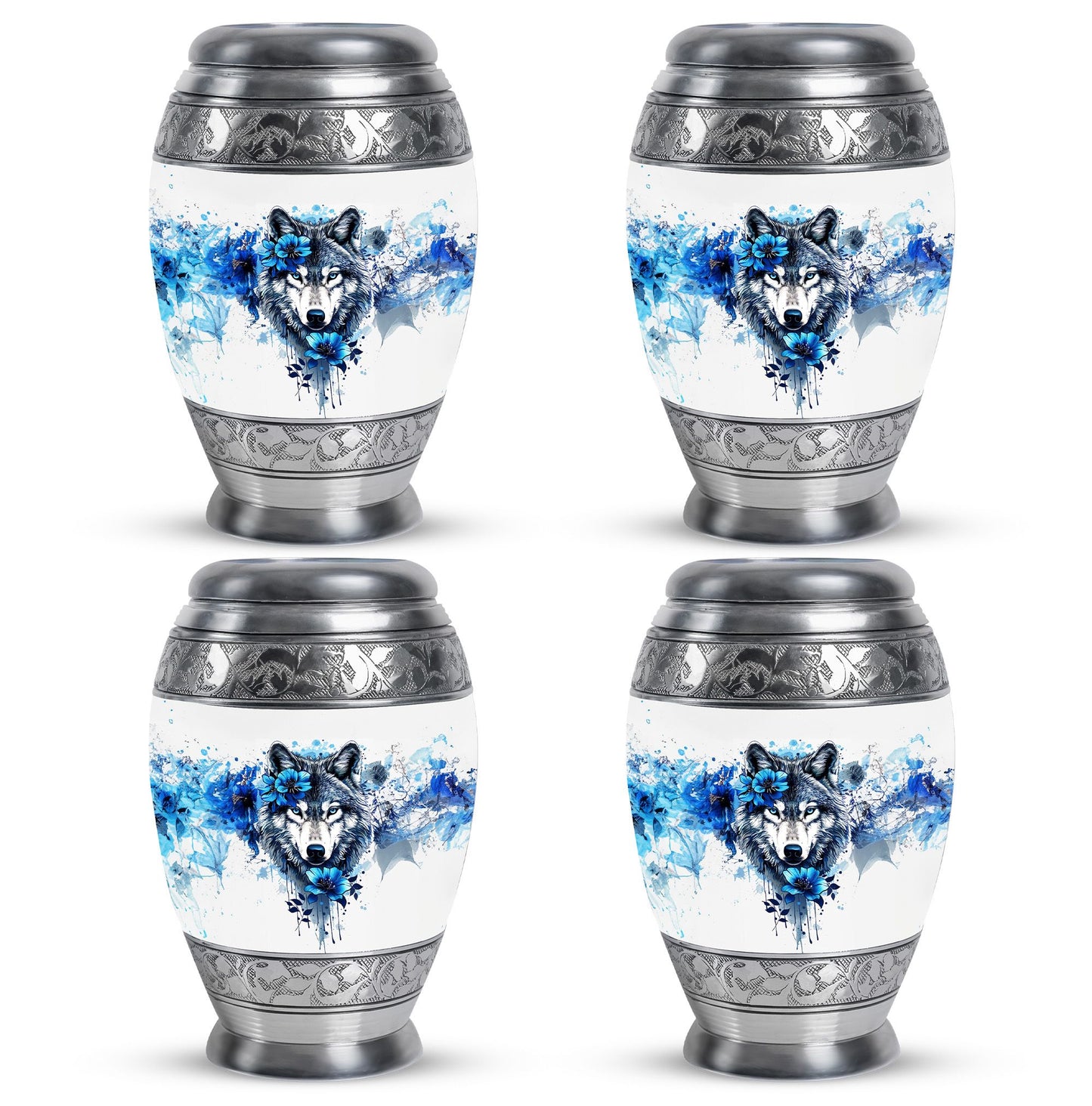 Wolf Theme 3 Inch Keepsake Pack of 4