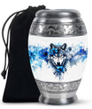 Wolf Theme Large Urn 10 Inch