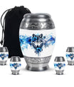 Wolf Theme Large Urn With 4 Keepsake Urn