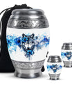 Wolf Theme Large Urn With 2 Keepsake Urn