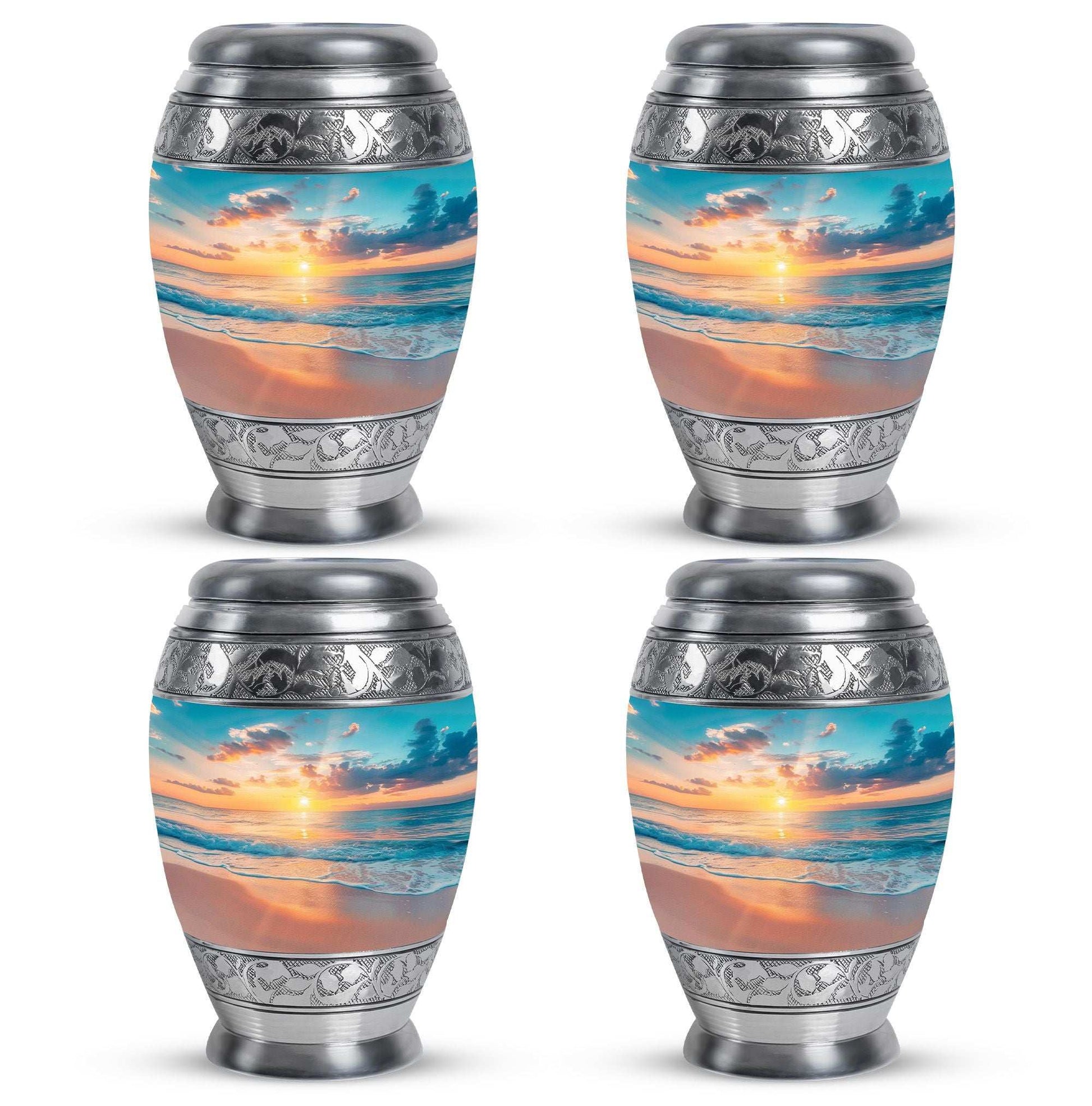 Sunset Beach Theme 3 Inch Keepsake Pack of 4