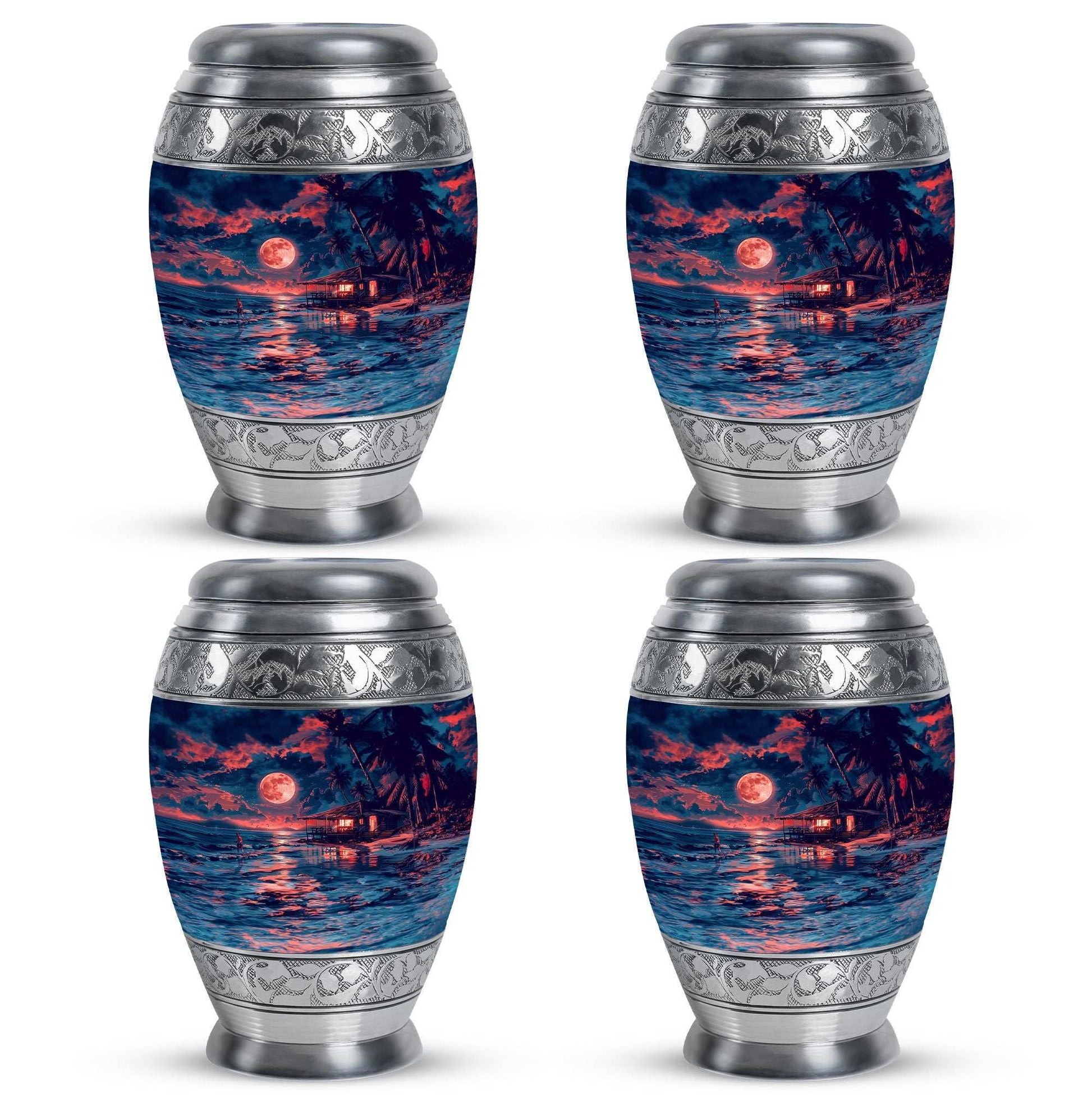 Night Beach Theme 3 Inch Keepsake Pack of 4