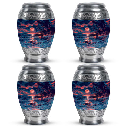 Night Beach Theme 3 Inch Keepsake Pack of 4